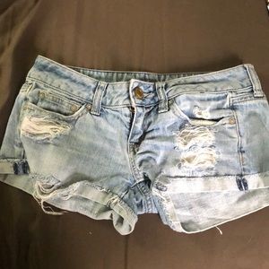 ripped american eagle shorts